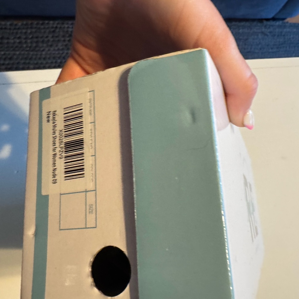 Blue and White Shoe Box